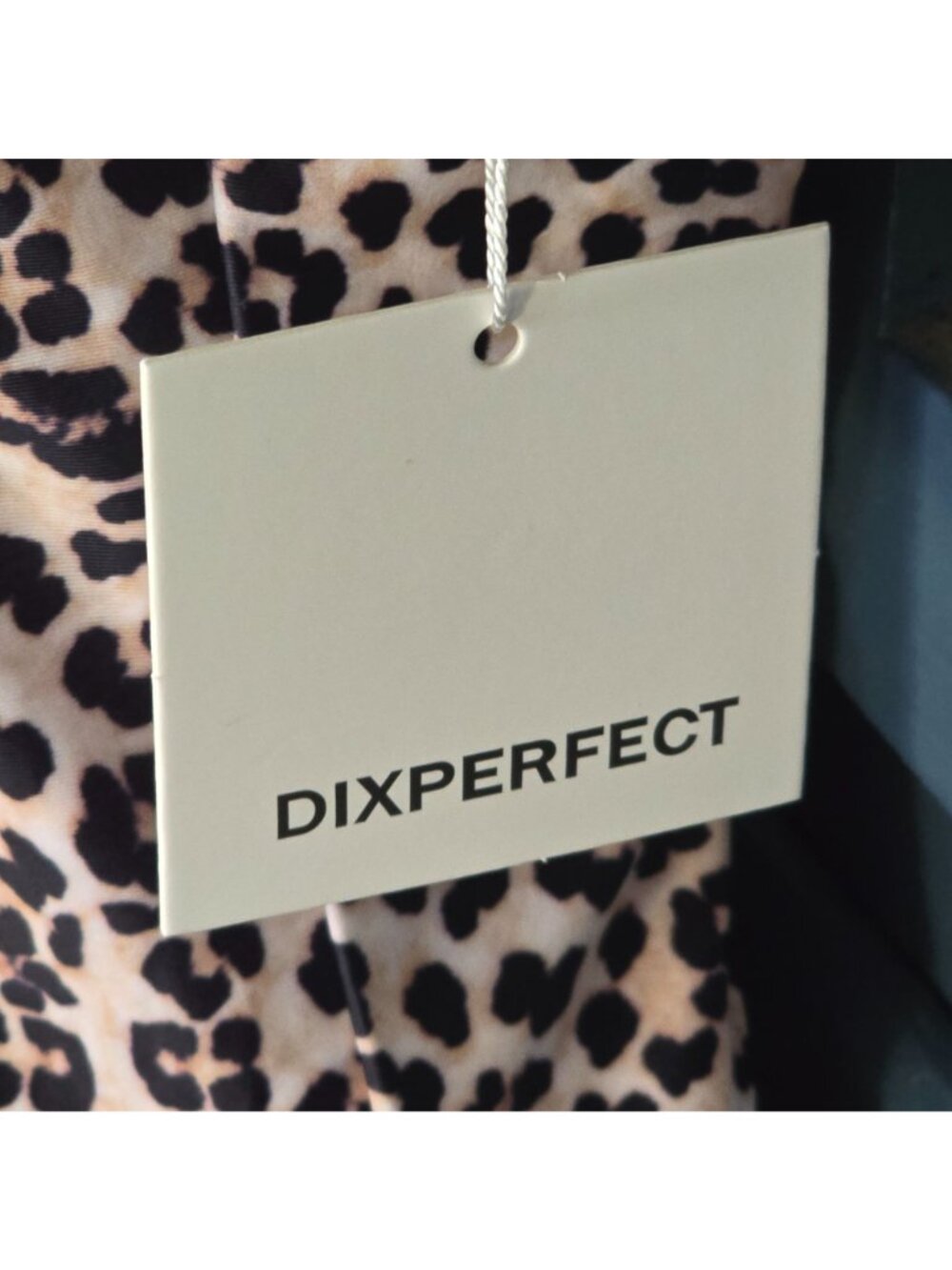 Dixperfect Leopard Print One-Piece Swimsuit L High Waist Scoop Neck Cheeky Lined - Picture 3 of 9